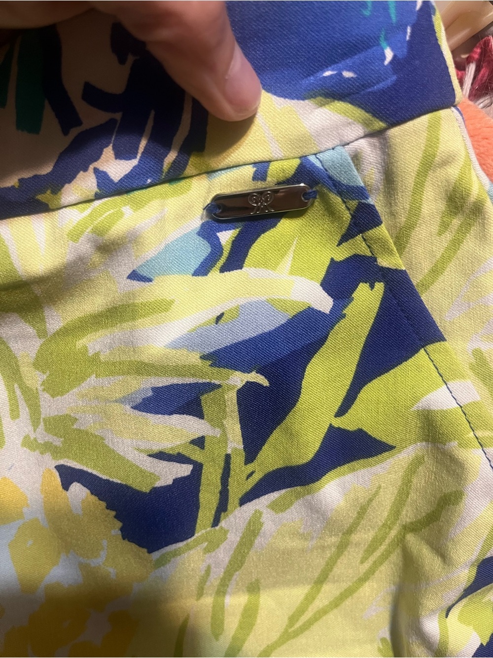 Rafaella Floral Mini Skort in Blue, Yellow & Green - Picture 3 of 5